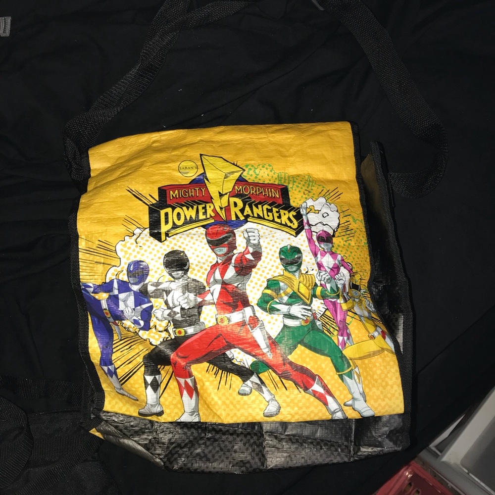 Power ranger messenger style bag.Recycled material